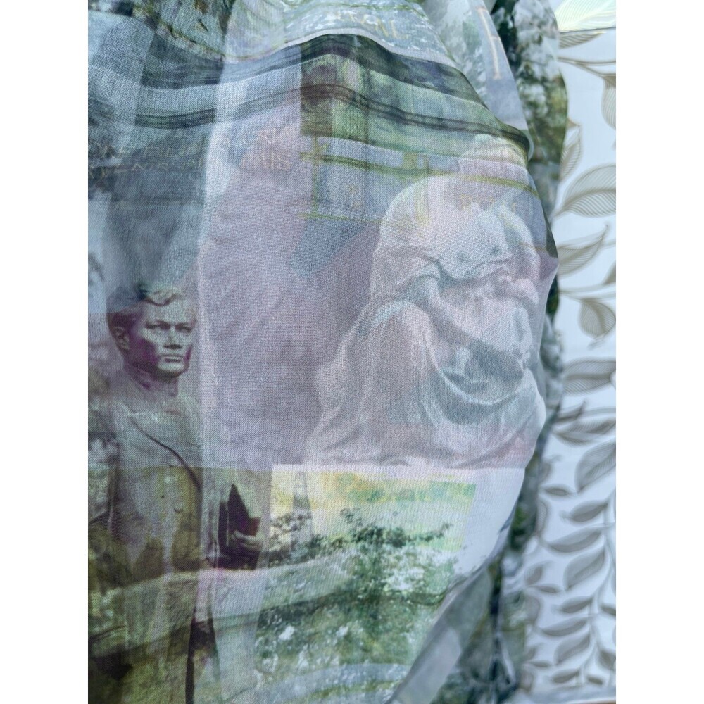 Plains & Prints x Mark Nicdao Manila Dress Size US 2 Vintage Aesthetic Chiffon - Picture 8 of 12